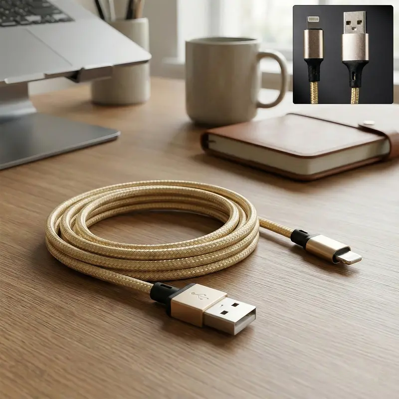1-Meter Iphone Charging Cable – Durable Braided Lightning Sync Cord 1