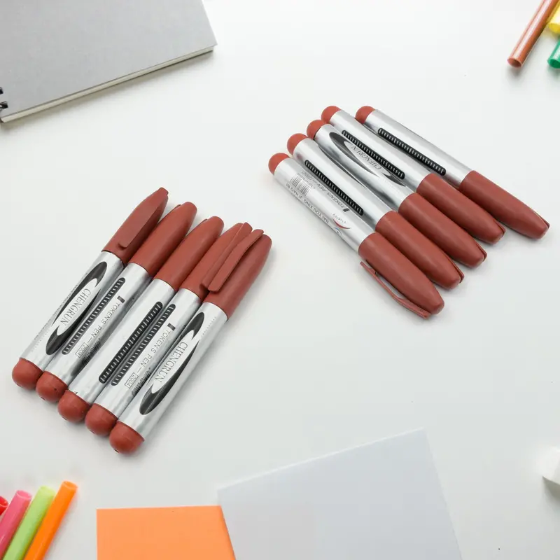 10-Pack Permanent Brown Marker Set – Fade-Resistant, Quick-Drying Art & Office Supplies 1