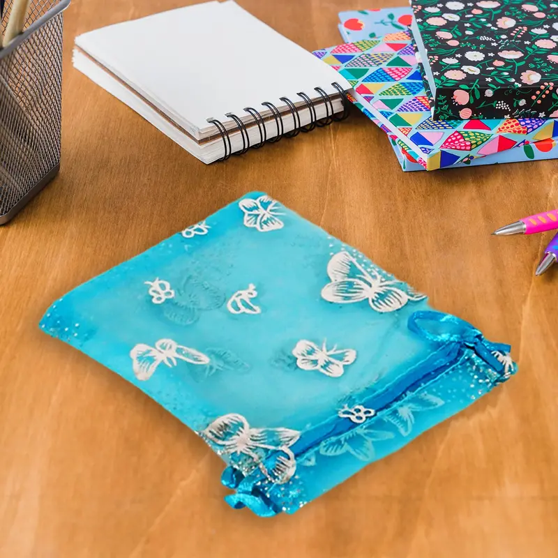 100-Pack Organza Drawstring Gift Bags – 10×12 Cm Mesh Pouches For Jewelry, Candy & Party Favors 1