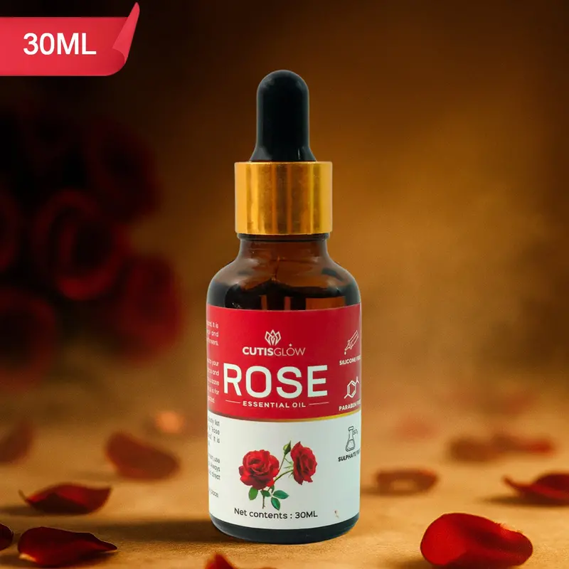 100% Pure Rose Essential Oil – Therapeutic Aromatherapy Concentrate (30Ml) 1