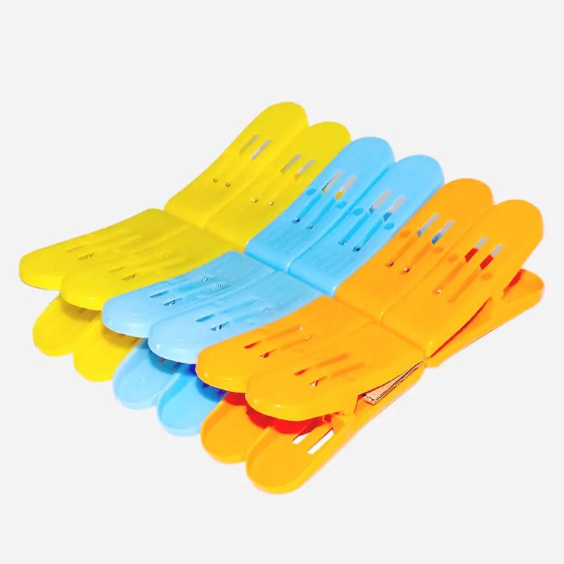 12-Pack Double-Pin Plastic Fabric Clips For Tie-Dye And Craft Use 1