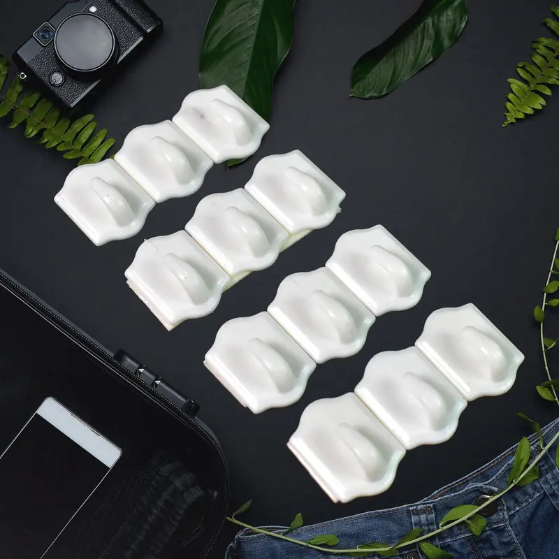 12-Pack Mini Adhesive Wall Hooks – Space-Saving Hanging Solutions For Small Items & Crafts 1