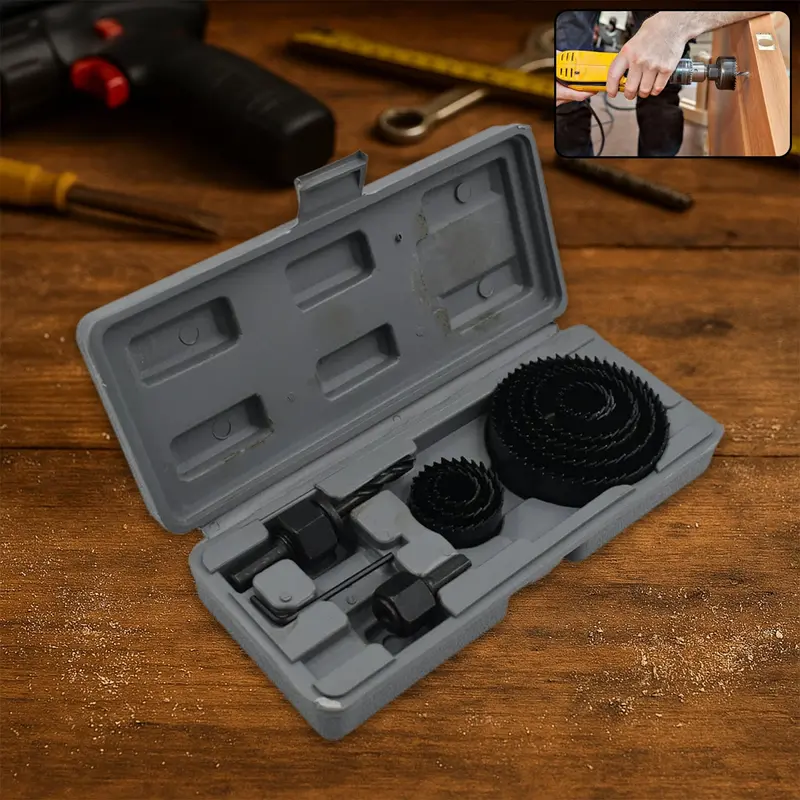 12-Piece Hole Saw Kit – 19 Mm To 64 Mm Diameter Cutting Discs 1