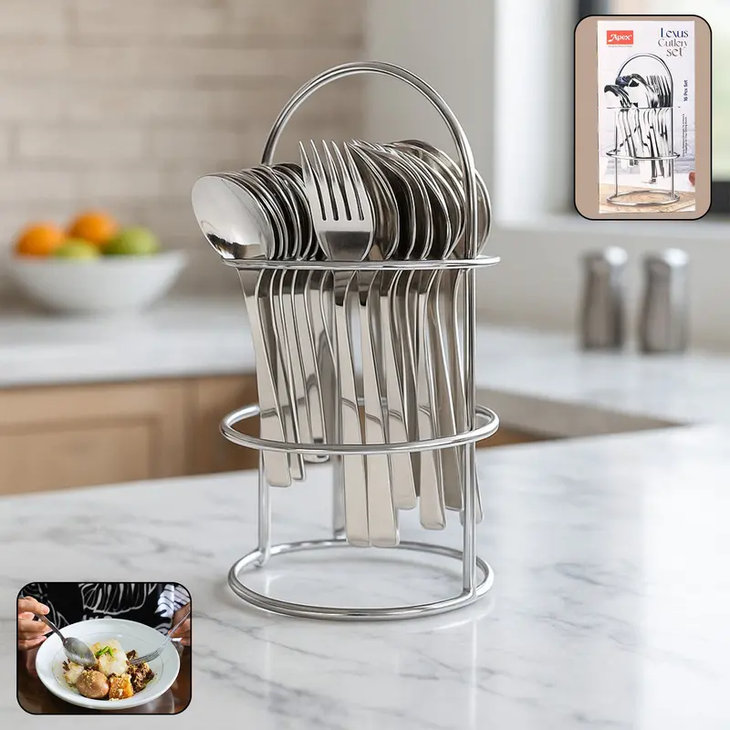16-Piece Premium Stainless Steel Cutlery Set – Mirror Finish 1