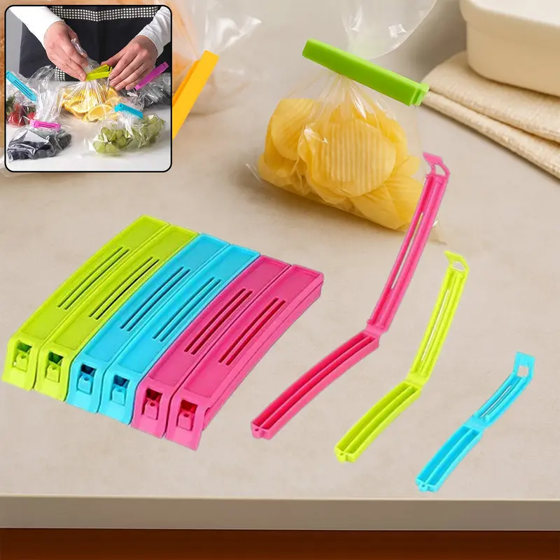 18-Piece Colorful Reusable Snack Bag Clip Sealer Set 1