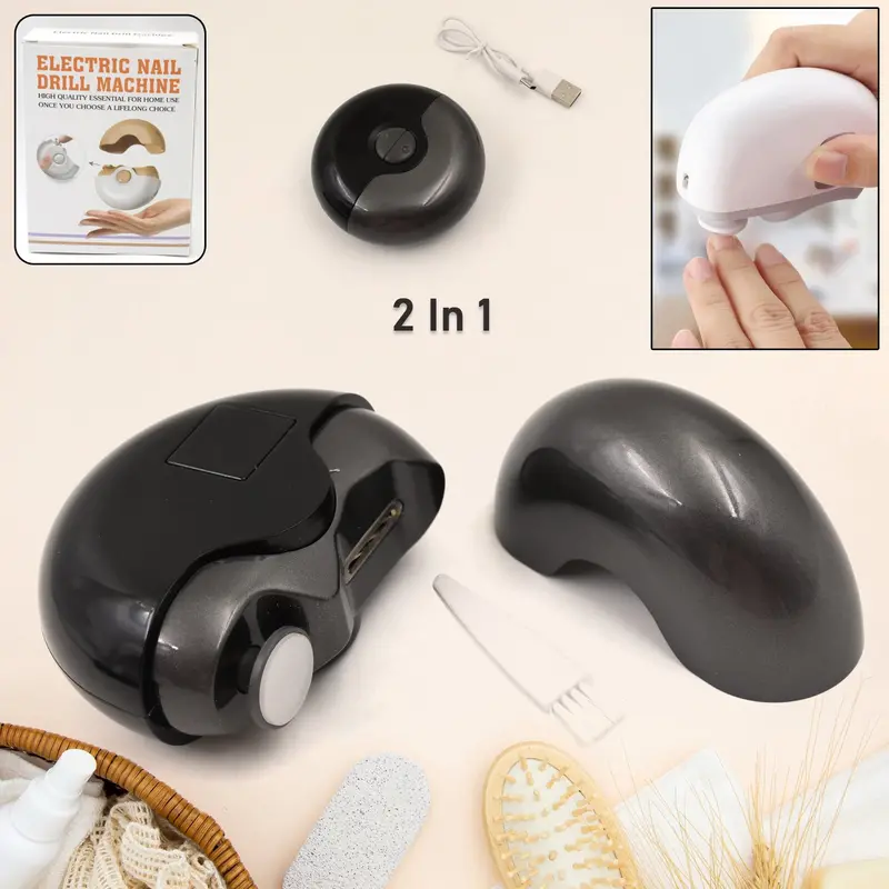 2-In-1 Electric Nail Clipper & File – Built-In Led Light For Precision 1