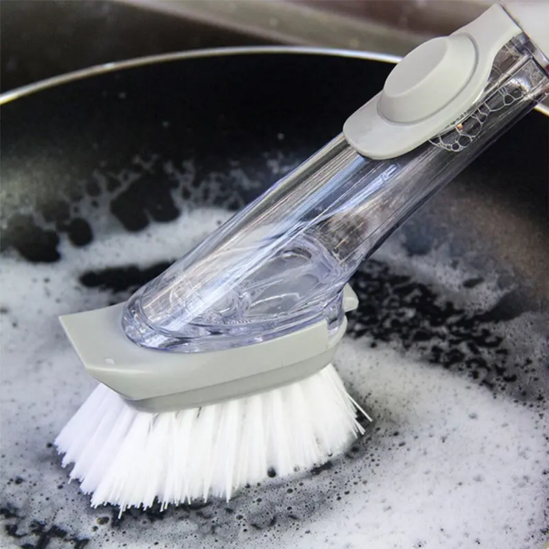 2-In-1 Long-Handle Dishwashing Brush – Dual-Action Scrubber For Pots And Dishes 1