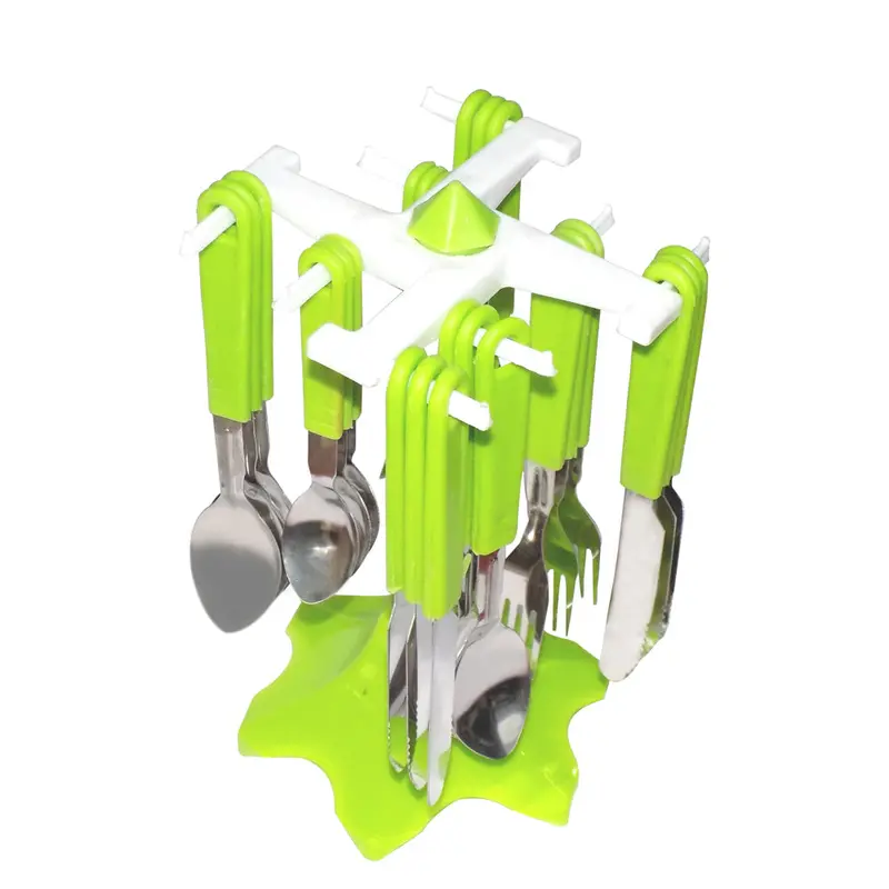24-Piece Premium Stainless Steel Cutlery Set With Display Stand 1
