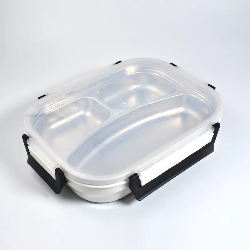 3-Compartment Stainless Steel Lunch Box – Leak-Resistant Bento Container 1