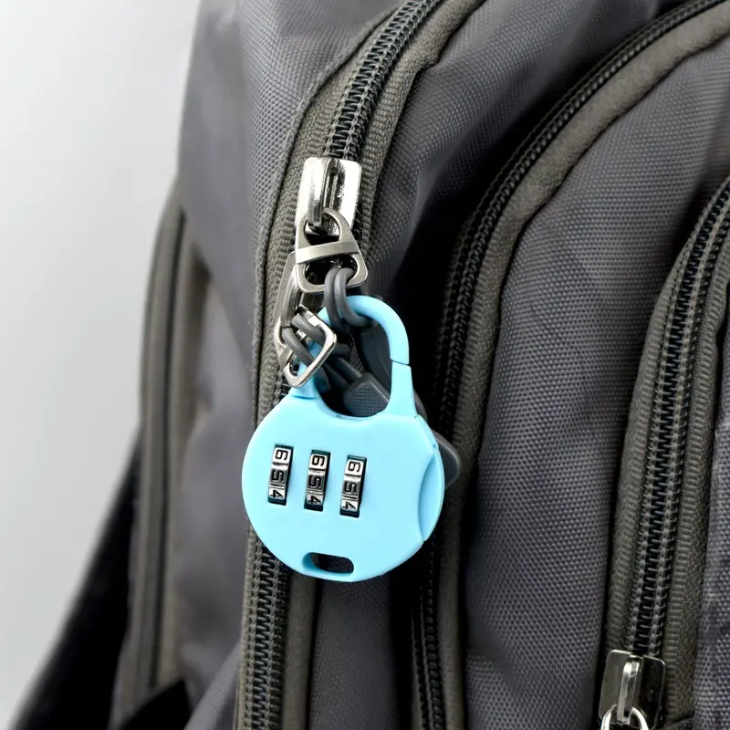3-Digit Zipper Lock – Lightweight Security Lock For Zippers On Bags, Backpacks & Luggage 1