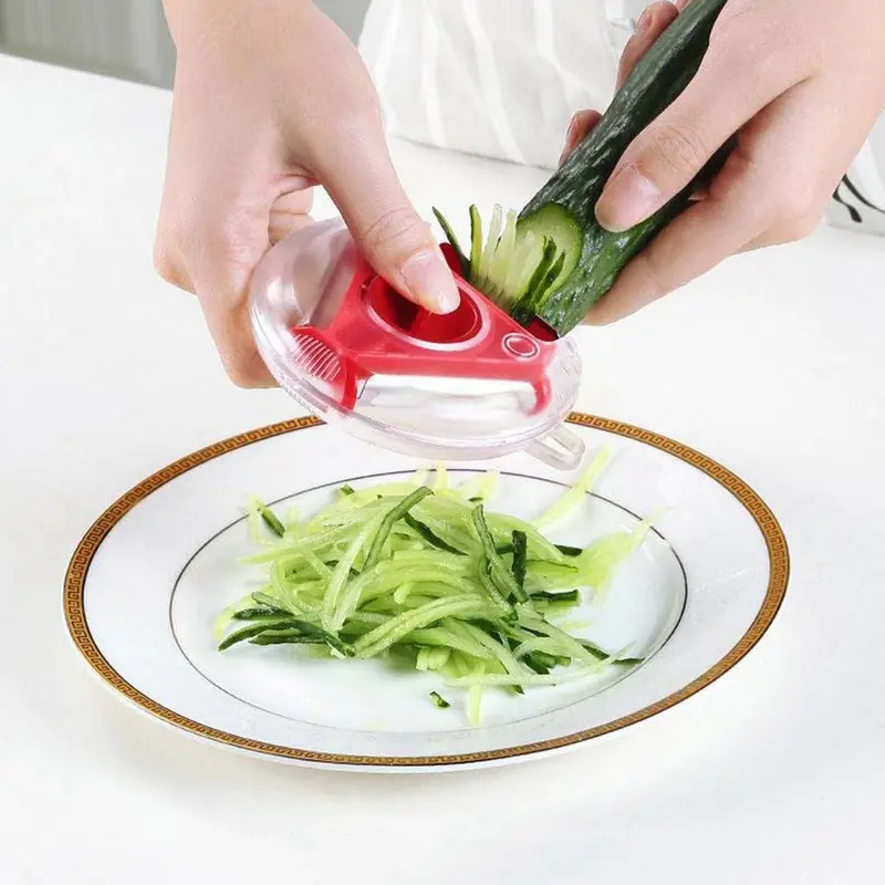 3-In-1 Rotary Vegetable Slicer: Planer, Peeler & Julienne Cutter 1