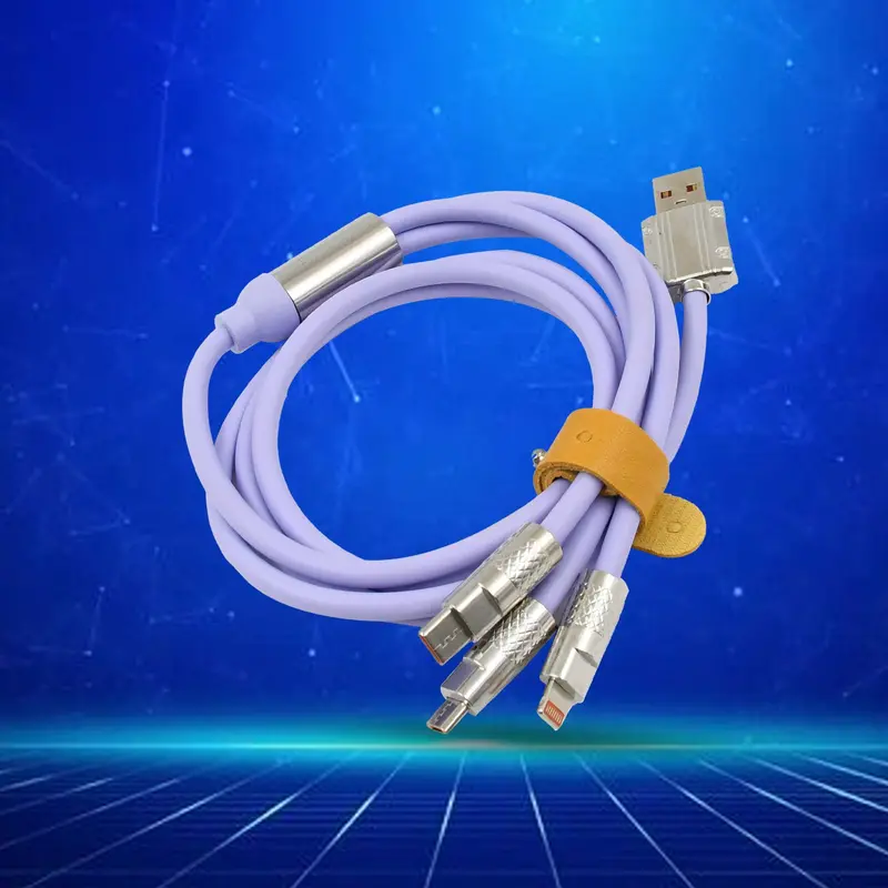 3-In-1 Universal Fast-Charging Cable – Supports Usb-C, Lightning & Micro-Usb (120 Cm, 1 Pc) 1
