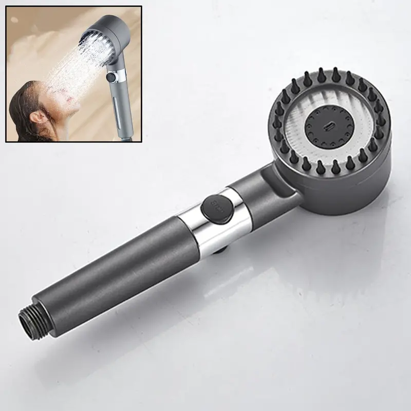 3-Mode Adjustable Shower Head With Built-In Filter (1-Piece) 1