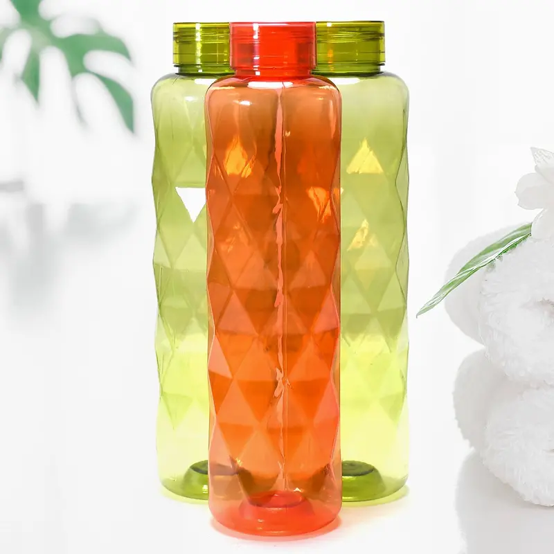 3-Piece Diamond-Cut Reusable Water Bottle Set For Beverages 1