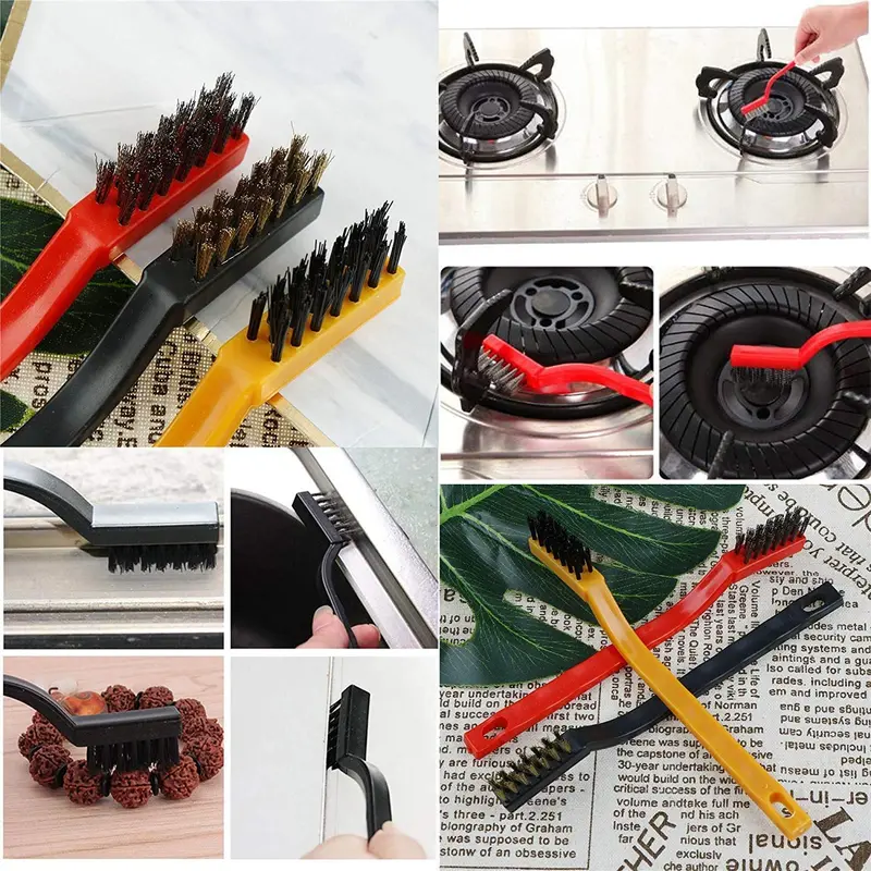 3-Piece Precision Wire Brush Kit – Brass, Nylon & Steel Bristles For Detail Cleaning 1