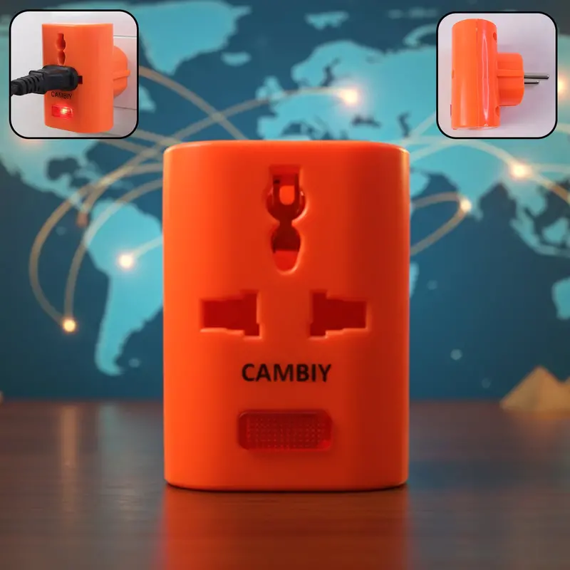 3-Port Universal Travel Plug Adapter For Global Voltage Compatibility 1