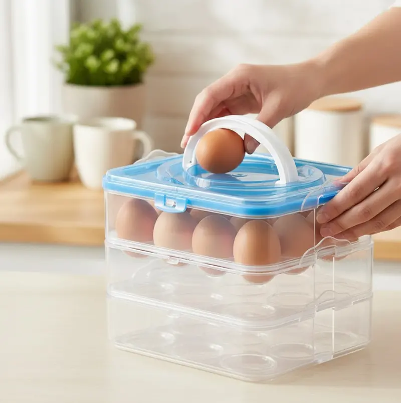 3-Tier Refrigerator Egg Organizer – Durable Plastic Storage Box With 36 Slots 1