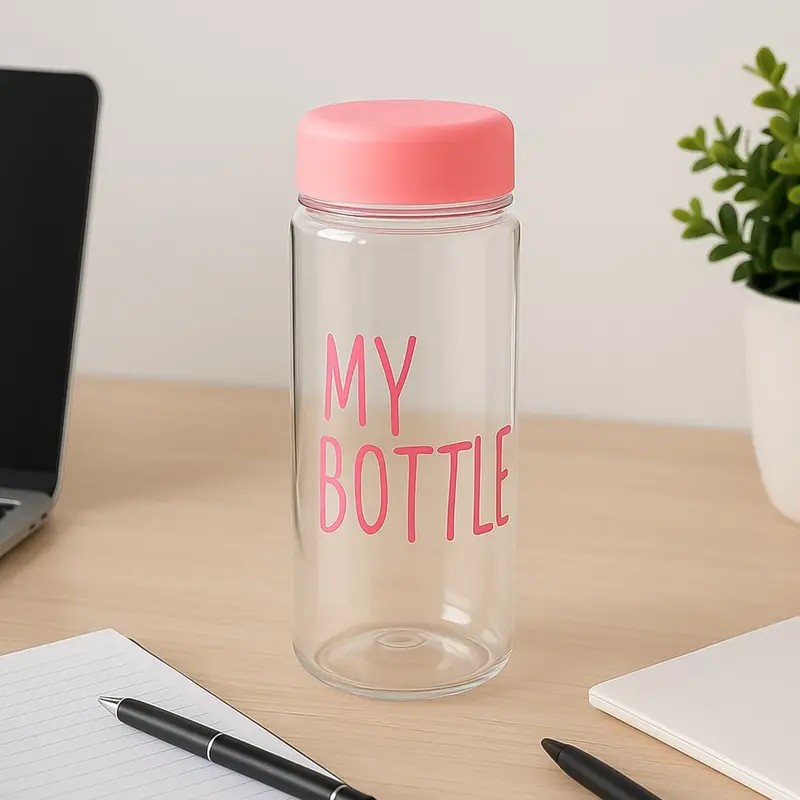 350Ml Clear Plastic Water Bottle – Secure Flip-Lid, Lightweight & Durable 1