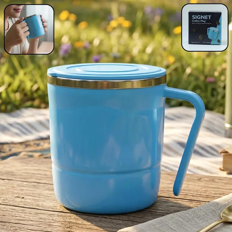 350Ml Double-Wall Stainless Steel Travel Mug – Temperature-Retaining, Spill-Proof Hot & Cold Beverage Cup 1