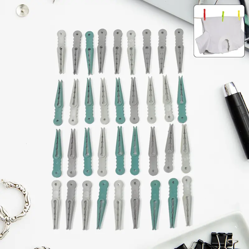 36-Piece Assorted Plastic Hanging Clips – Heavy-Duty Clothesline Pegs For Indoor & Outdoor Use 1