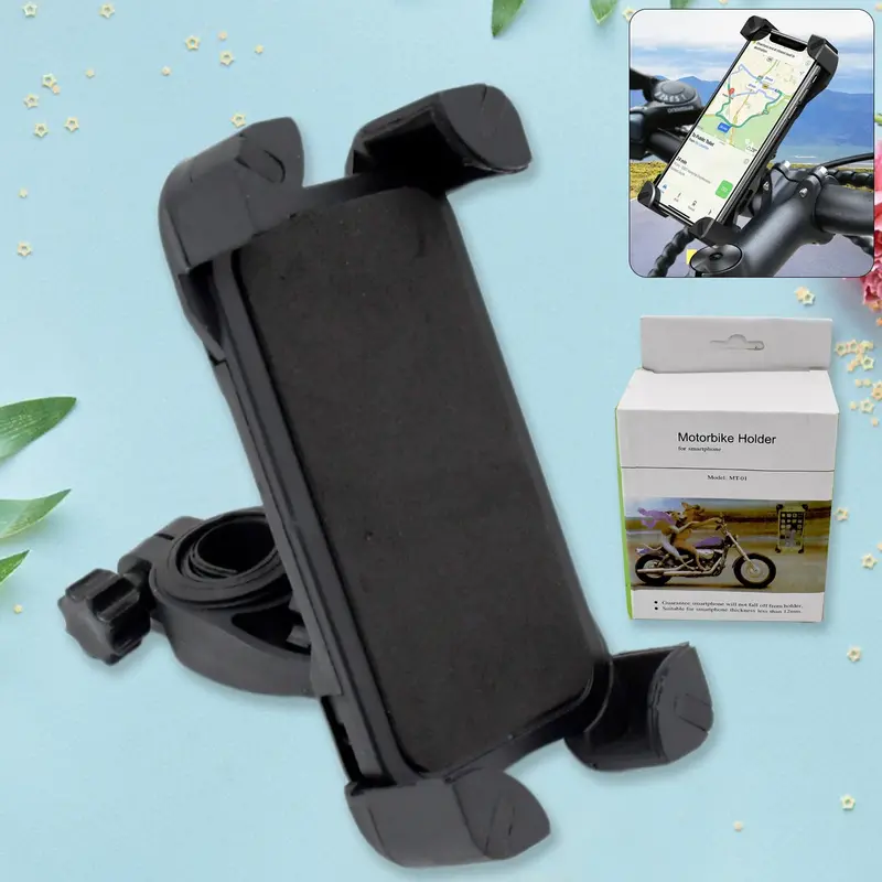 360° Rotating Motorcycle Phone Mount – Secure Handlebar Holder 1