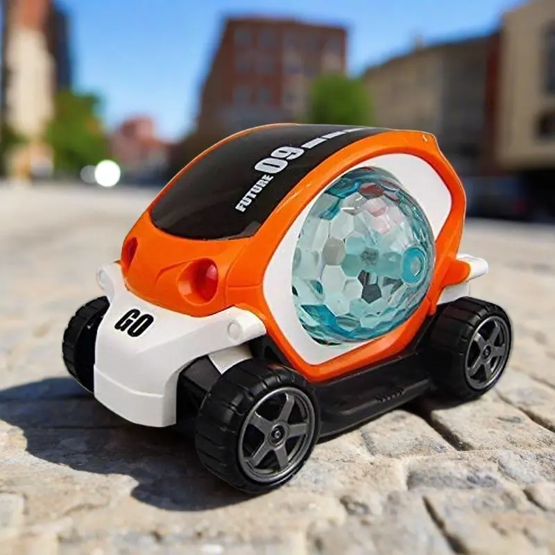 360° Rotating Stunt Car Toy – Impact-Activated Bump-And-Go Action Vehicle 1
