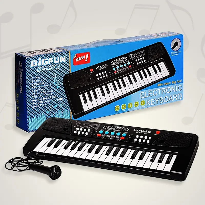 37-Key Musical Keyboard Toy With Microphone For Kids 1