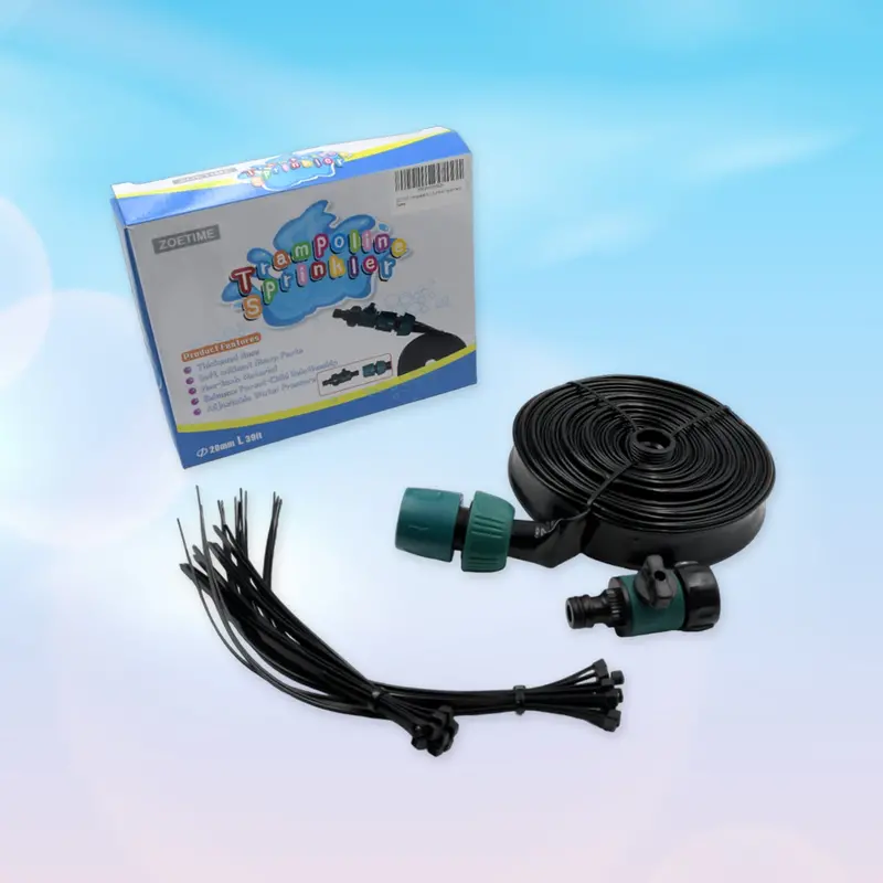 39-Foot Trampoline Sprinkler Kit For Kids – Outdoor Play Water Accessory 1