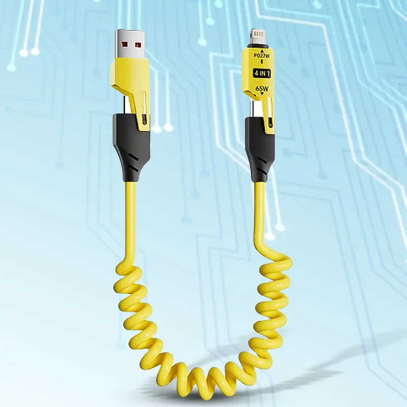 4-In-1 Braided Fast-Charging Cable – 1.5M Universal Usb Cord 1