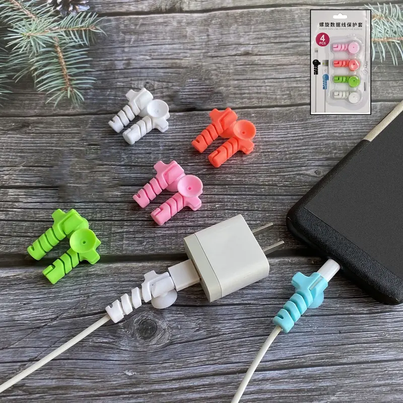 4-Pack Suction-Based Cable Organizer Winder 1