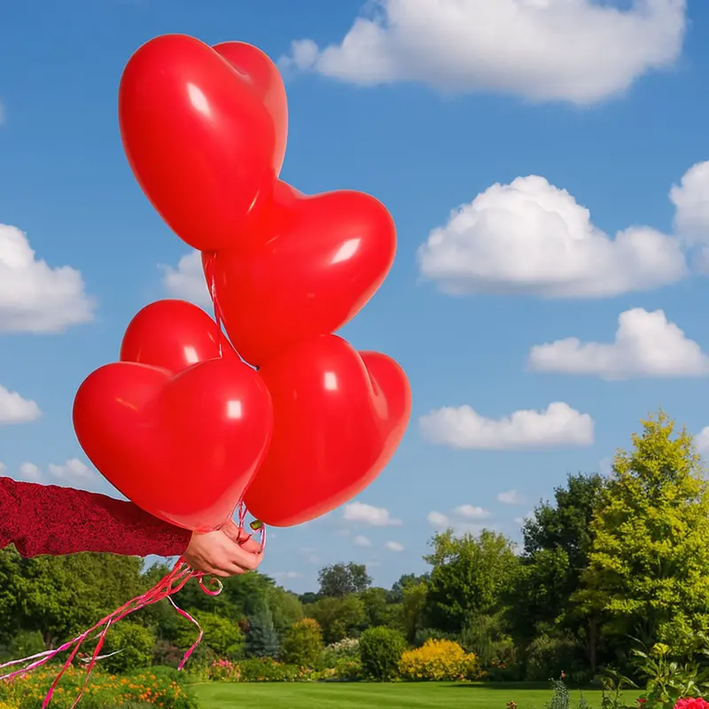 4-Piece Heart-Shaped Latex Balloon Variety Pack 1