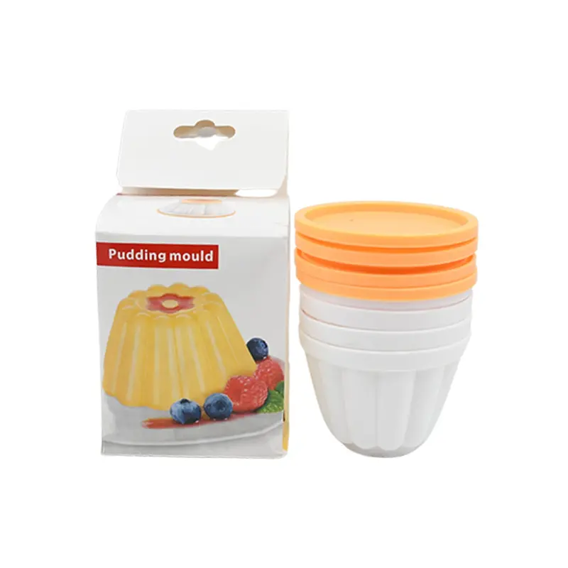 4-Piece Silicone Pudding & Jelly Mold Set With Secure Lids 1
