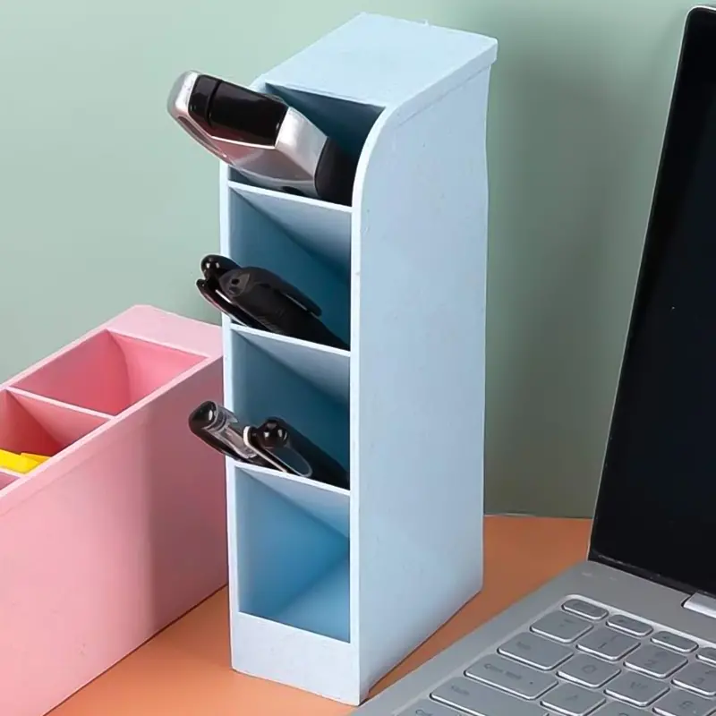 4-Section Desktop Pen Holder – Sleek Office Organizer For Writing Tools 1