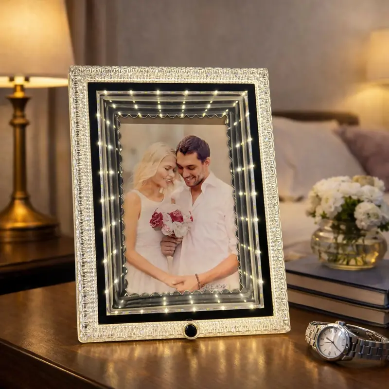 4×6 Inch Led Photo Frame – Compact Light-Up Display For Cherished Couple Memories 1