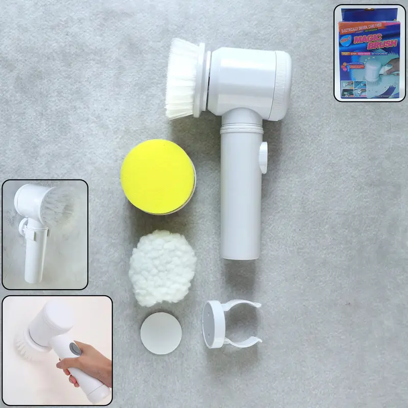 5-In-1 Electric Spin Brush Cleaner – B-Grade Rechargeable Cleaning Tool With Interchangeable Heads 1
