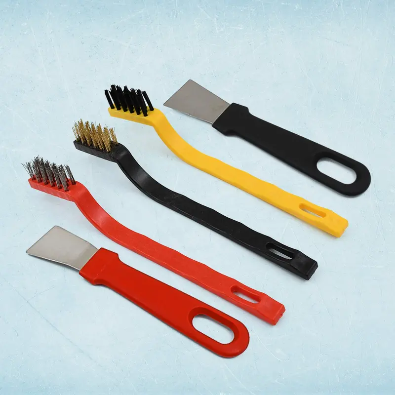 5-Piece Wire Brush And Scraper Cleaning Kit – Multi-Surface Tool Set 1