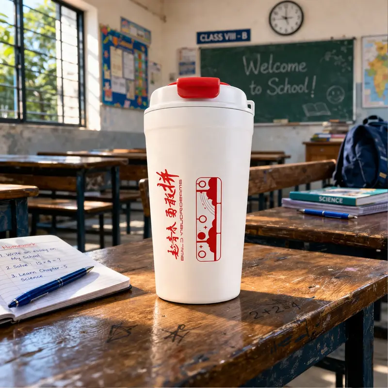 500 Ml Vacuum-Seal Travel Tumbler – Leak-Proof Insulated Coffee Mug With Lid 1