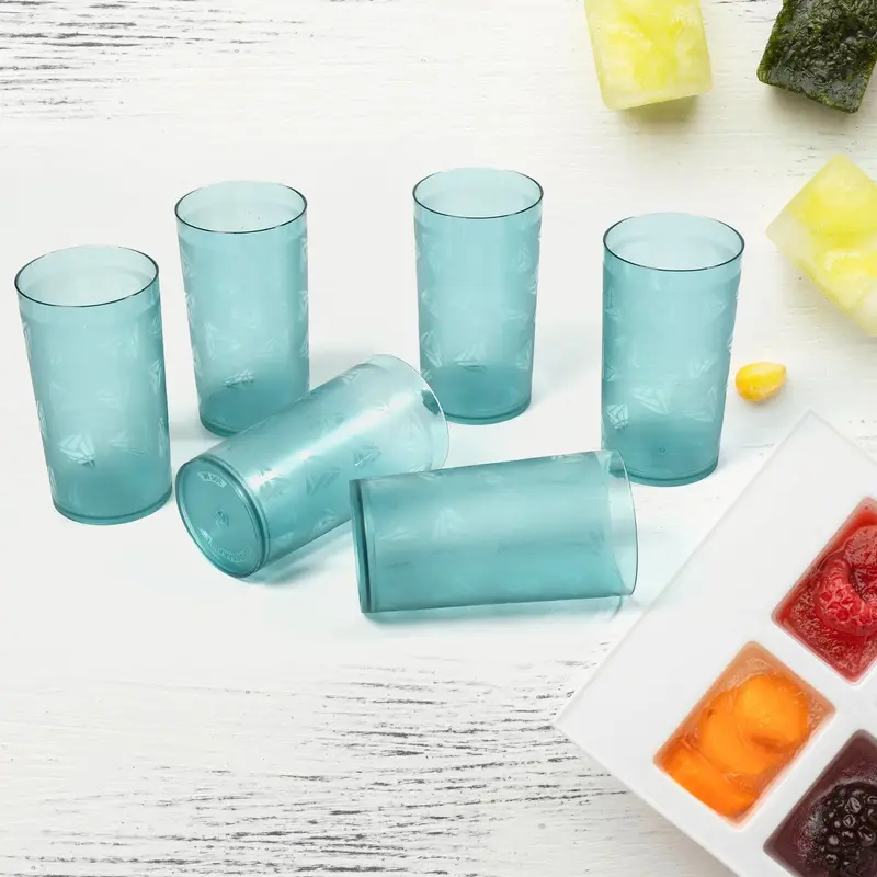 6-Piece Set Of Durable Transparent Plastic Drinking Glasses (300Ml Each) 1