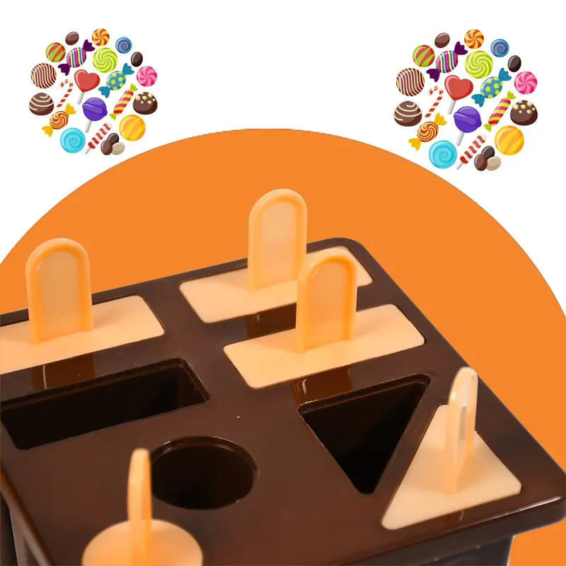 8-Compartment Kulfi Mold Set – Bpa-Free Plastic Frozen Dessert Tray 1