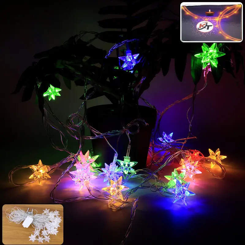 8-Meter Star-Shaped Led String Lights – Multicolor Decorative Light Set 1