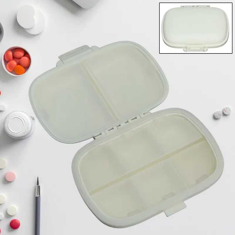 8-Section Pill Organizer For Daily Medication Management 1