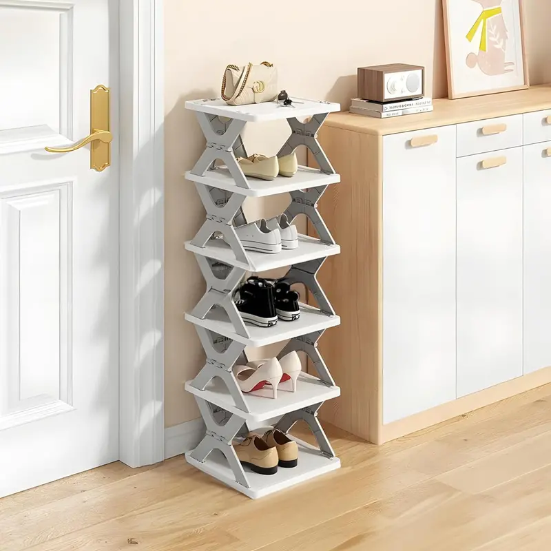 8-Tier Foldable Shoe Rack – Slim Entryway Organizer For Small Spaces 1
