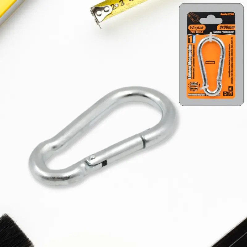 8×80 Mm Stainless Steel Snap Hook – Durable Loop Fastener For Outdoor Use 1