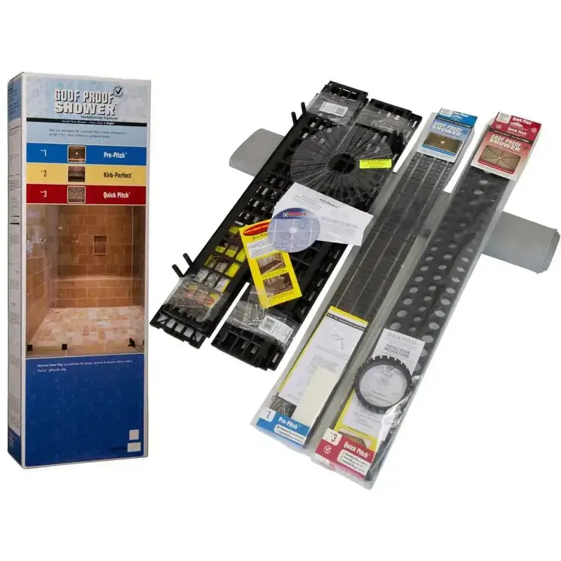 9799 Triple-Function Shower Pan Kit With 6-Foot Chloraloy Liner 1