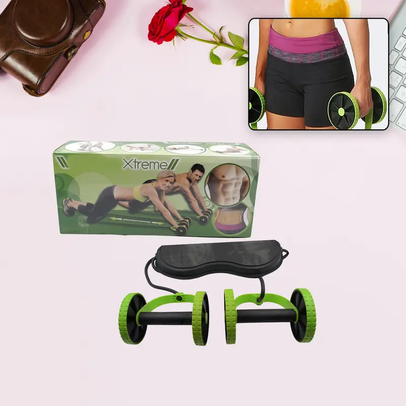 Ab Builder Resistance Tube System – Adjustable Core Trainer For Home Fitness & Toning (1-Piece) 1