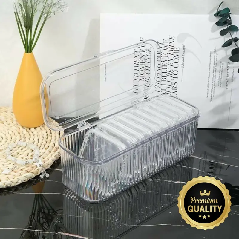 Acrylic Jewelry Storage Box – 10-Compartment Organized Display Case 1