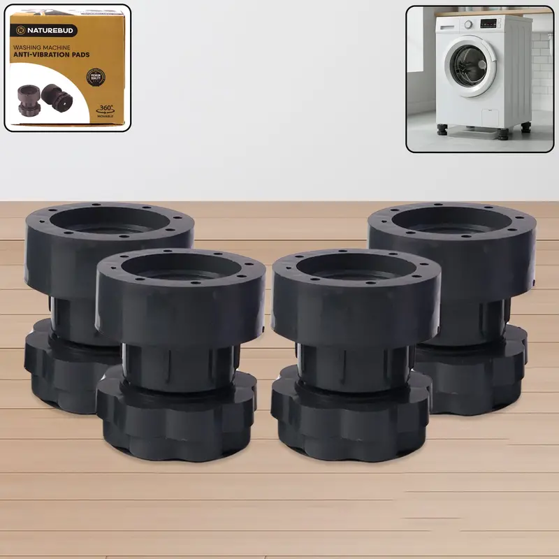 Adjustable Anti-Vibration Pads For Appliances – 4-Piece Universal Set 1