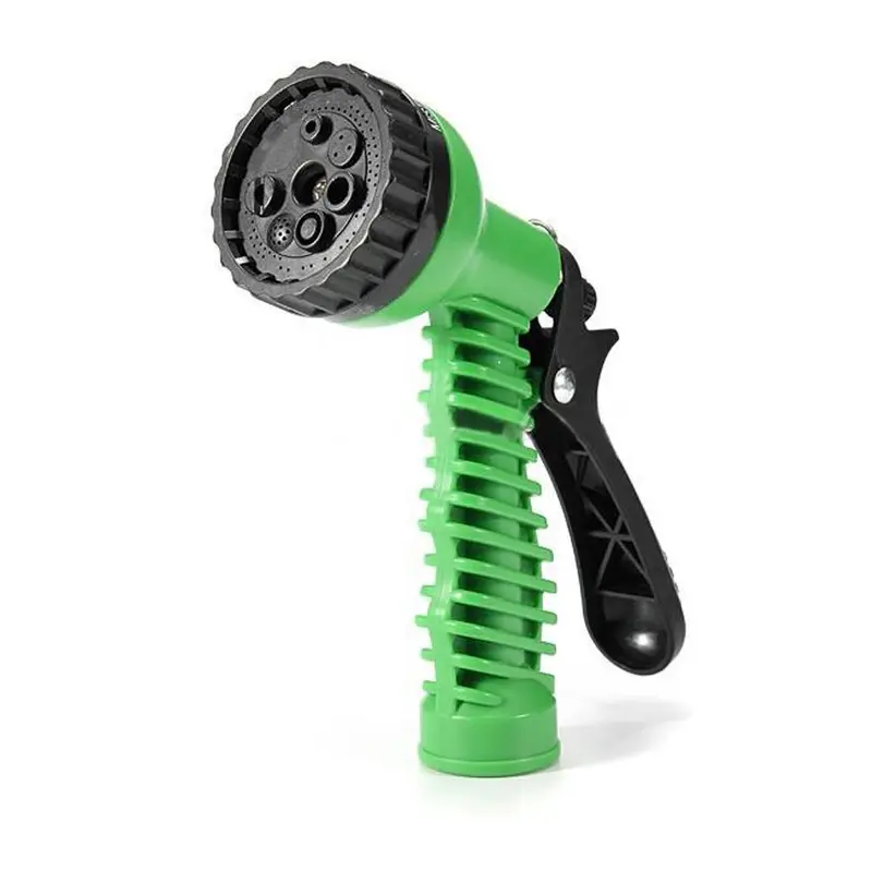 Adjustable Garden Hose Nozzle Spray Gun With Tap Connector & Adapter Kit 1