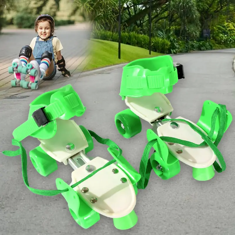 Adjustable Kids’ Roller Skates – Lightweight, Ankle-Support Inline Skates With Secure Buckle & Velcro Closure (Pair) 1