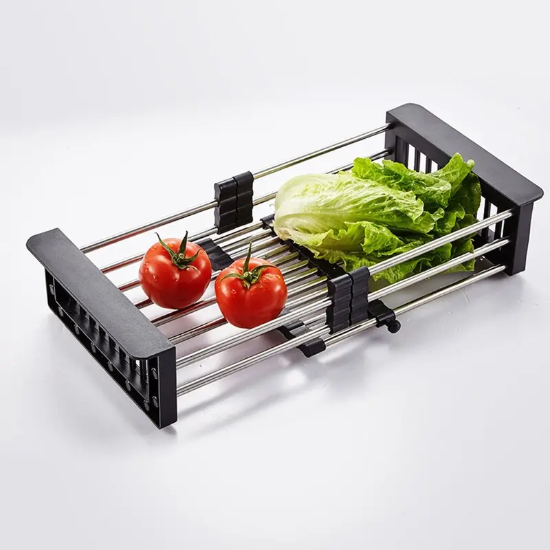 Adjustable Stainless Steel Sink Dish Drainer – Expandable Rack For Compact Or Large Kitchen Sinks 1